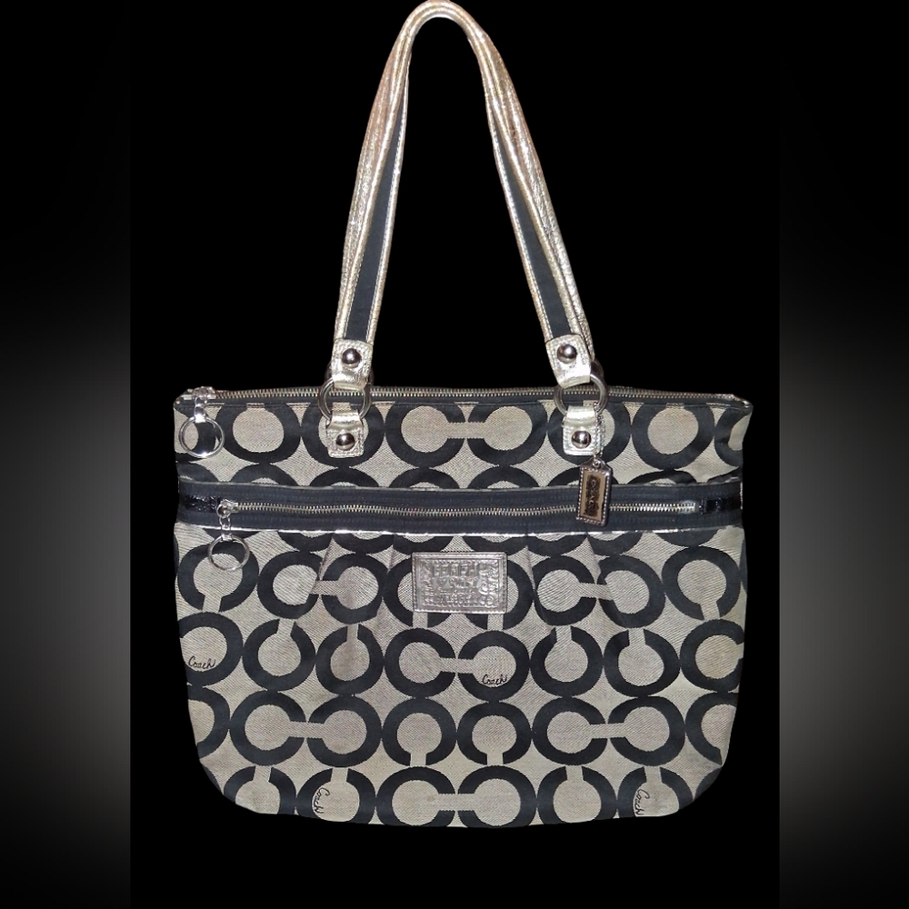 COACH POPPY TOTE SHOULDER BAG - Large